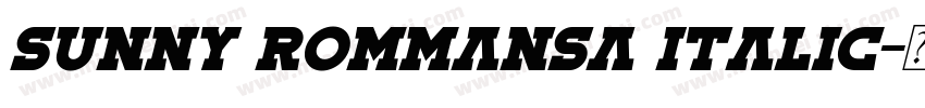 Sunny Rommansa Italic字体转换